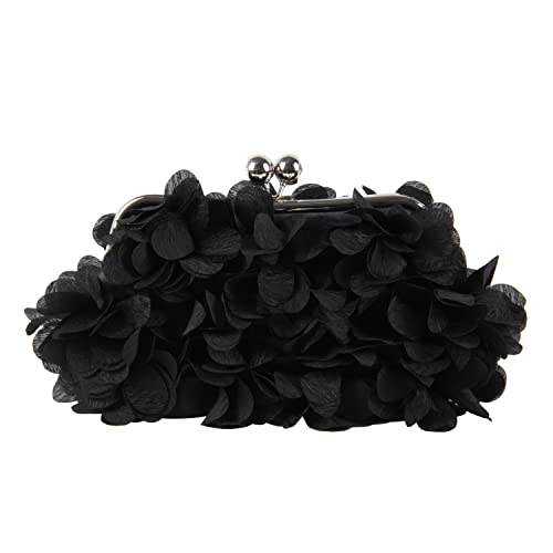 SUKUTU Damen Abend Clutch Blumen Abend Handtasche Damen Hochzeit Party Kette Umhängetasche Geldbörse von SUKUTU