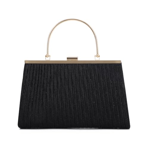 SUKUTU Frauen Kupplung Abendtasche Plissee Hochzeit Handtasche Tasche Seide Umhängetasche Schulranzen für Party von SUKUTU