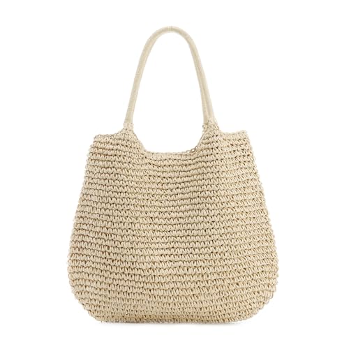 SUKUTU Große Stroh Strandtasche für Frauen Geflochtener Strohhalm Tote Tasche Sommer Handtasche Umhängetasche für Frauen von SUKUTU