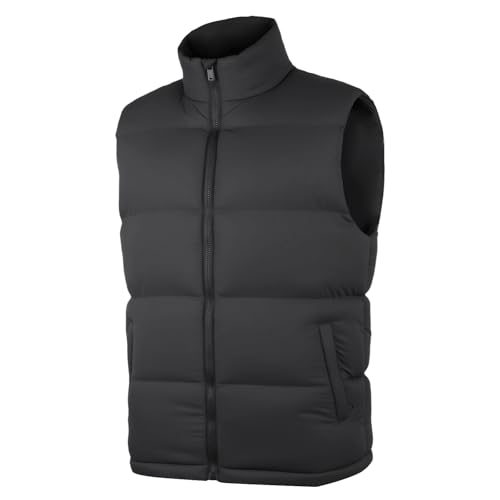 SUKUTU Herrenjacke Weste Herbst und Winter Outdoor warm Stehkragen Weste gesteppt leicht flauschig ärmellos Jacke warm Kleidung Reißverschluss Jacke von SUKUTU