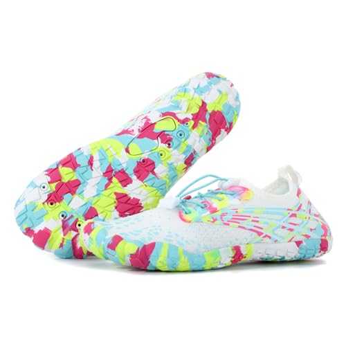 SUKUTU Wasserschuhe Frauen Strandschuhe Barfußschuhe Sommer Schwimmschuhe Aqua Schuhe schnell trocken Surf Schuhe von SUKUTU
