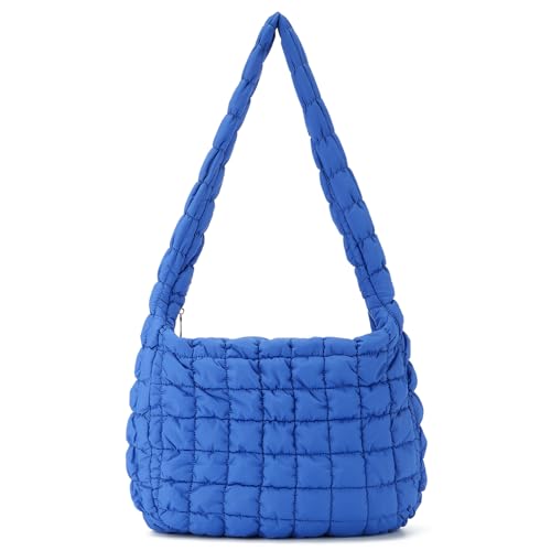 SUKUTU Große Puffer Tote Bag für Frauen Nette gesteppte Geldbörse Crossbody Puffy Handtasche Baumwolle gepolsterte Umhängetasche von SUKUTU