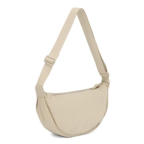 SUTUKU Nylon Umhängetasche Tasche Beuteltasche Halbmond Tasche Frauen Männer Trendy Umhängetasche Handtasche Knödel Tasche Casual Handtasche von SUKUTU