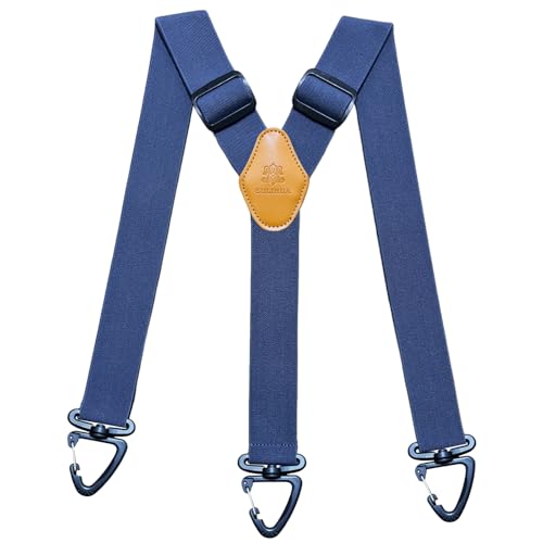 SULIHUA Herren-Hosenträger, Y-förmig, drehbar, dreieckig, rutschfeste Schnalle, elastisches Gurtband und verstellbare Länge, Schulterbreite 3,8 cm, atmungsaktiv, geeignet für Business und den von SULIHUA