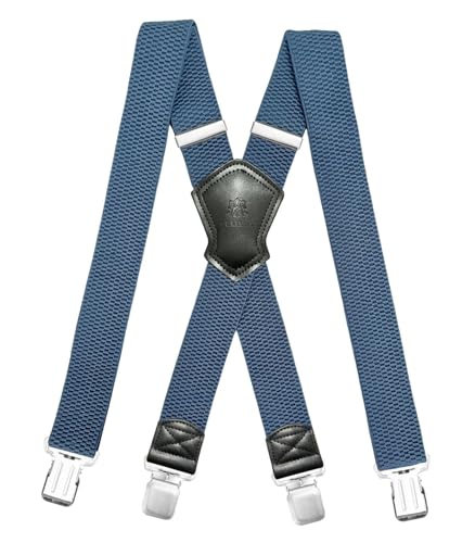 SULIHUA Hosenträger für Herren. Hosenträger 4 cm Breit. Sehr Stark mit 4 Metallclips. Verstellbar. Elastischer X-Stil Kann Sowohl von Männern Als Auch von Frauen an Arbeitskleidung. von SULIHUA