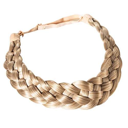 1 Stück Haarverlängerungen geflochtene Haarverlängerungen verstellbares Stirnband elastisches elastisches Haarteil Damen Schönheit Zubehör hellblond 1 Stück Haarverlängerungen geflochtene Haarverlängerungen verstellbares Stirnband elastisches elastisches Haarteil Damen Schönheit Zubehör hellblond von SULIUDAJI