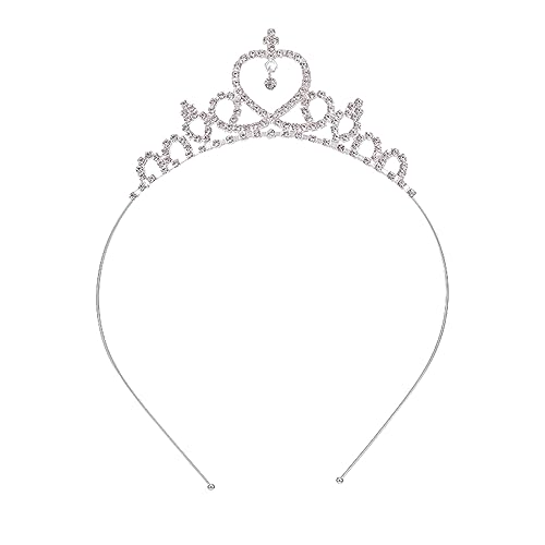 1 Stück Silber Prinzessin Krone Kristall Schärpe Tiara Strass Stirnband Haarschmuck für Geburtstag Weihnachten Dekoration Frauen Mädchen Braut Hochzeit Haarbänder Schmuck von SULIUDAJI