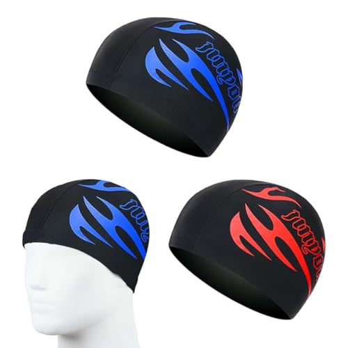 2 Sück Unisex Badekappe Wasserdicht Bademütze PU Beschichtet Weiche Badehaube Ohrenschutz Schwimmhaube Schwimmkappe für Herren Damen Lange Kurzes Haar badekappe damen badekappe herren badehaube damen von SULIUDAJI