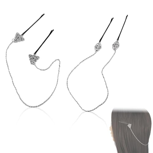 2pcs Vintage keltisch Haarspange Barrette Stirnband Hohe Qualität Haarkette Haarschmuck von SULIUDAJI