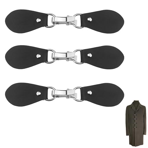 3 Leder Strickjacke Clip Pullover Kragen Clip Schal Clips Kleider Schal Clip für Frauen Mädchen von SULIUDAJI