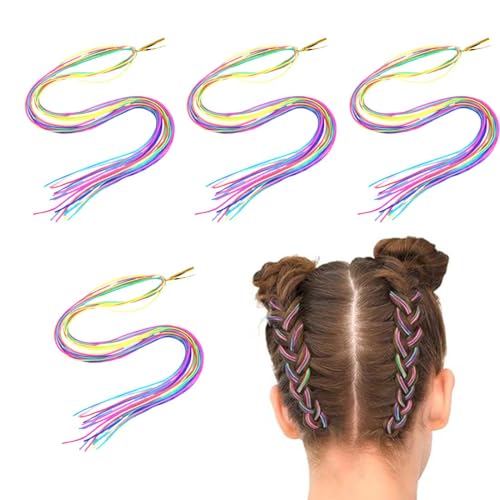 30 Stück Haarzöpfe bunte Haarwickelschnur verschiedene Farbverlaufsfarben Haarseilband Regenbogen-Flecht-Haargummi DIY-Pferdeschwanz-Zöpfe Haar-Styling-Zubehör für Frauen Mädchen haarsträhnen zum von SULIUDAJI