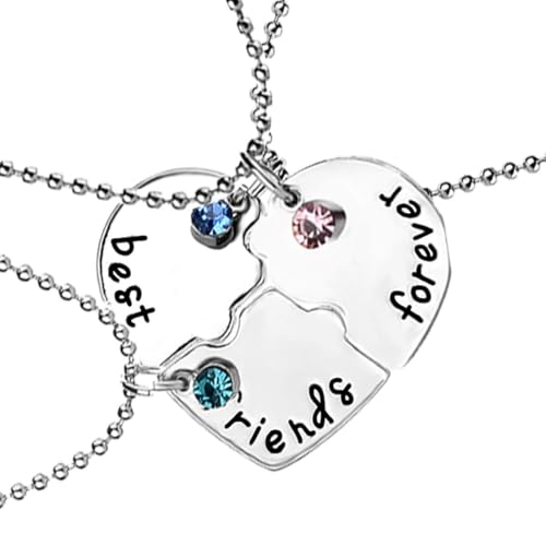 3er-Pack BFF-Halsketten, Freundschafts-Halskette, Geburtstagsgeschenk, Anhänger-Halskette, Geschenk für Mädchen, beste Freundin, Geburtstagsgeschenk, Anhänger-Halskette, Geschenk für Mädchen 3er-Pack BFF-Halsketten, Freundschafts-Halskette, Geburtstagsgeschenk, Anhänger-Halskette, Geschenk für Mädchen, beste Freundin, Geburtstagsgeschenk, Anhänger-Halskette, Geschenk für Mädchen von SULIUDAJI