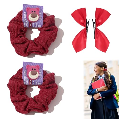 4 Haar Scrunchies große Größe Haar Bands niedlich Seil elastische Krawatten für Mädchen Frauen Weihnachten Geschenke Armband Pferdeschwanz Halter Haarschmuck von SULIUDAJI
