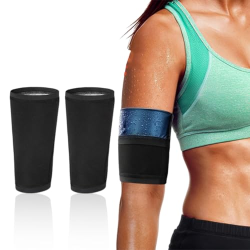 Armschlaufe Zum Abnehmen Damen, Damen Sauna Effekt Thermo Schweiß Arm Bands Trimmer Arm Former Oberarme Schlanker Shaper Kompression Einstellbare Arm Gürtel für Sport Fitness von SULIUDAJI