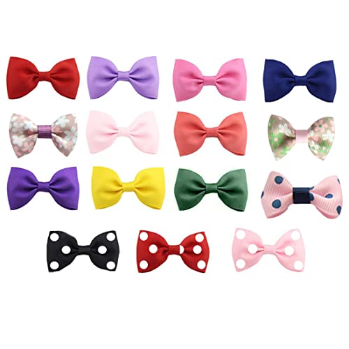 Haarspange Haarschleifen Mädchen,15 Stück Baby Haarclips Haarklammern Haarspangen Schleife Haarschmuck Haar Accessoire für Mädchen Kinder aus Ripsband und Metall von SULIUDAJI