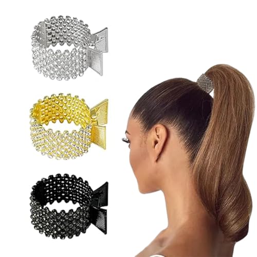Haarspangen Strass 3 Stück Haarschmuck für Frauen Strass Pferdeschwanz Halter Strass Haarspangen Kleine Haarklammern für Pferdeschwanz Haar-Accessoires Pferdeschwanz Kristall Haarnadel glitzer von SULIUDAJI