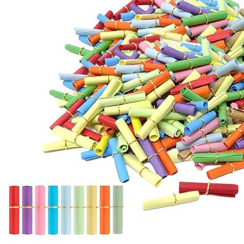 Lose 200 Stück Lose zum Selber Beschriften Leere Bunte Kleine Zettel Beschriften Lose Bunte Mischung Kleine Zettel Beschriften für Kindergeburtstag Adventskalender oder Geburtstag lose von SULIUDAJI