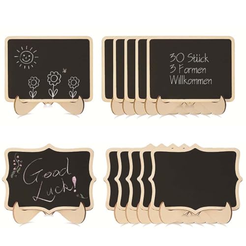 Mini Kreidetafel mit Ständer, 10Stück Kleine Tafel Holzschilder zum Beschriften, Mini Tafel Set,Tischkarten Preisschilder Platzkarten Kreidetafel Aufsteller für Hochzeit,Geburtstag usw Mini Kreidetafel mit Ständer, 10Stück Kleine Tafel Holzschilder zum Beschriften, Mini Tafel Set,Tischkarten Preisschilder Platzkarten Kreidetafel Aufsteller für Hochzeit,Geburtstag usw von SULIUDAJI