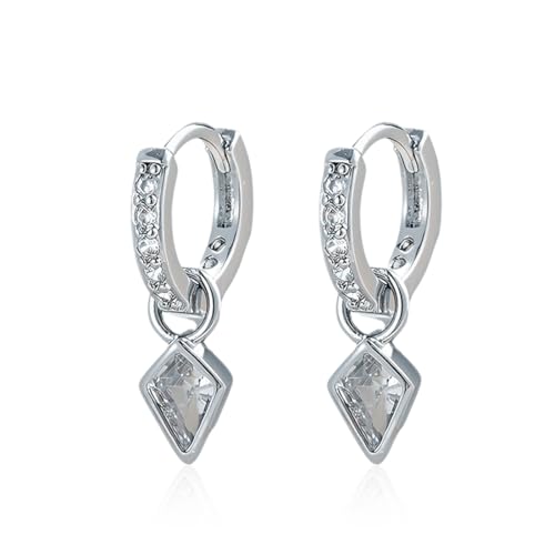 SULIUDAJI 1 Paar Ohrringe Silber 925, Earrings 925 Silver For Women Hoop Earrings Silver 925 Small With Zirconia Earrings Diamant Hanging Hypoallergenic Mini Hoop Earrings For Women von SULIUDAJI