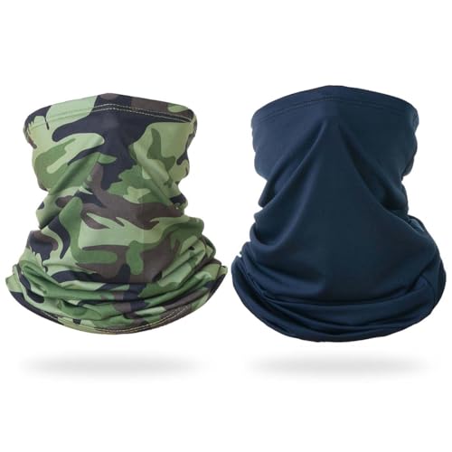 SULIUDAJI 2 Stück Multifunktionstuch Schlauchschal Loopschal Winddicht Schal Herren, Damen Neckwarmer Elastiche Schnelltrocknend, Für Outdoor Skifahren Radfahren, Elastisch Atmungsaktiv Waschbar von SULIUDAJI
