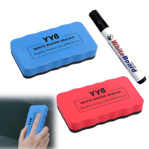 SULIUDAJI 2 Stück Whiteboard Schwamm mit 1 Stück Whiteboard-Marker Magnetische und Handwaschbare Whiteboardlöscher Mikrofaser Whiteboard Radierer für Flipchart Memoboard Magnettafel Schreibtafel SULIUDAJI 2 Stück Whiteboard Schwamm mit 1 Stück Whiteboard-Marker Magnetische und Handwaschbare Whiteboardlöscher Mikrofaser Whiteboard Radierer für Flipchart Memoboard Magnettafel Schreibtafel von SULIUDAJI