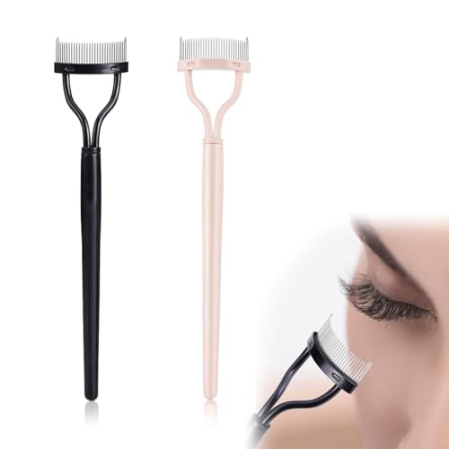 SULIUDAJI 2 Stück Wimpernkamm Wimper Kamm Mit Schutzdeckel Wimper Kamm Augenbraue Pinsel Kosmetische Pinsel Mascara Applicator von SULIUDAJI