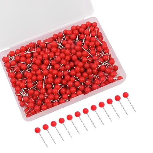 SULIUDAJI 300 X 1/8" Small Thumbtacks For Cards Red von SULIUDAJI