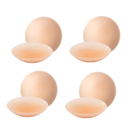 SULIUDAJI 4 Paar Silikon Nipple Covers, Nippelpads Für Damen, Wiederverwendbar Brustwarzen Aufkleber Selbstklebende, Brustwarzen Abdeckungen, Wasserdicht Brust Aufkleber Unter Bh Bikini von SULIUDAJI
