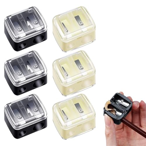 SULIUDAJI 6 Pcs Spitzer Makeup Sharpener Anspitzer Kosmetikspitzer Spitzer Für Kajalstifte Universal Anspitzer Für Augenbrauenstift Lippenkonturenstift Eyeliner Präzisionsklingen Handlich Für Unterweg von SULIUDAJI