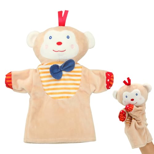 SULIUDAJI Handpuppe Spielzeug Plüsch Niedliche Tierhandpuppe Kleinkinder Und Kinde Schule Heim Puppentheater Shows Spielzeug Geschenk Kinder Affenpuppe von SULIUDAJI