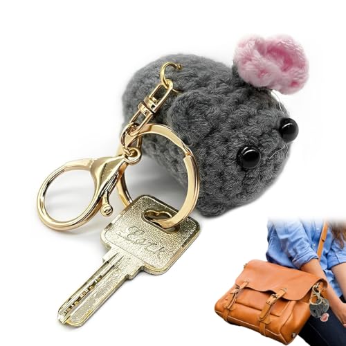 SULIUDAJI Sad Hamster Meme Hamsti Key Ring, Sad Hamster Schlüsselanhänger, Sad Hamster Meme Plush Toy, Sad Hamster, Sad Hamster Cuddly Toy, Cute Cuddly Toys Hamster Toy Children, Gray von SULIUDAJI