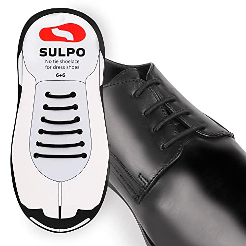 SULPO Schnürsenkel für Schnürhalbschuhe - Ohne Binden - Elastische Silikonschnürsenkel – Schuhsenkel für – Herren Gummischnürsenkel von SULPO