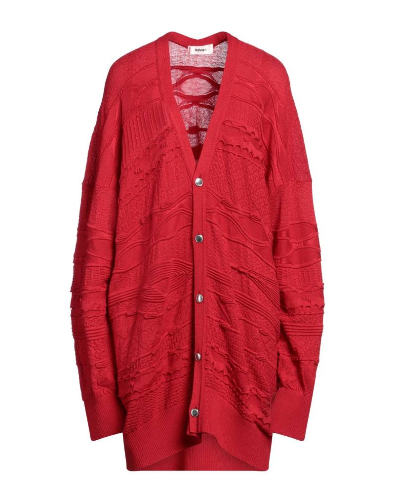 SULVAM Strickjacke Damen Rot von SULVAM