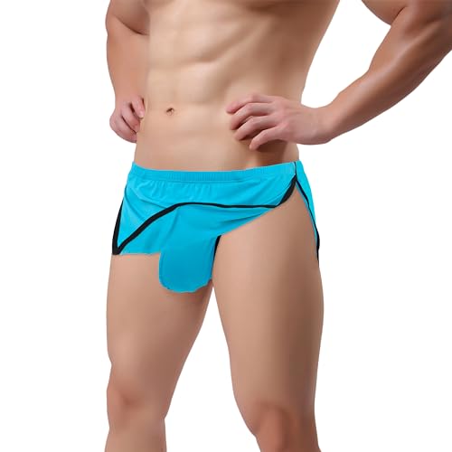 SUMABA Herren-Stringtanga mit geteilten seitlichen Rockklappen, 1 Stück, Blau, Large von SUMABA