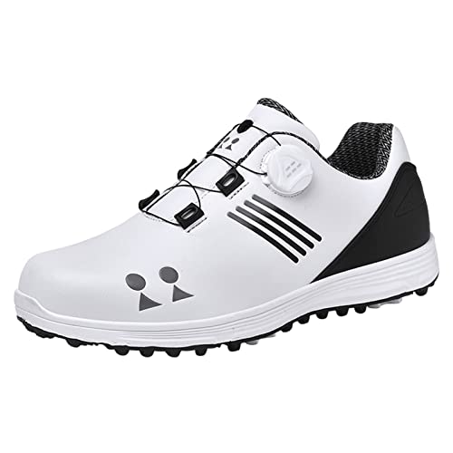 SUMECH wasserdichte Golfschuhe Für Herren Weite Golfschuhe Ohne Spikes Leichte Und Bequeme Outdoor-Golf-Trainingsschuhe,A,47 EU von SUMECH