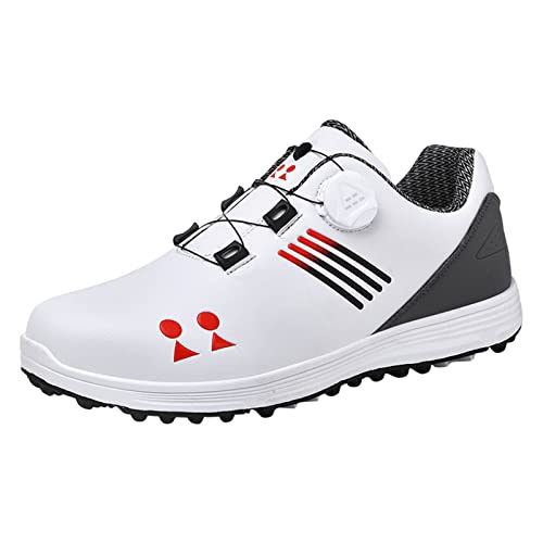 SUMECH wasserdichte Golfschuhe Für Herren Weite Golfschuhe Ohne Spikes Leichte Und Bequeme Outdoor-Golf-Trainingsschuhe,B,42 EU von SUMECH