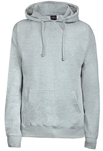 SUMG Kapuzenpullover Hoodie Kapuzen-Sweatshirt 'Basic Hooded Pullover' (XL, Grau Meliert) von SUMG