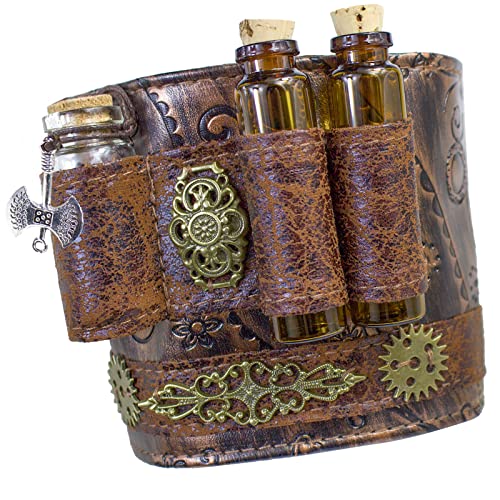 SUMGOGO Armband Steampunk Arm Bracer Manschette Handgelenkschutz Ärmel Rüstung Handschuh Mittelalter Gothic Hexe Zauberflasche Lolita Cosplay Requisiten, Kühlt, Einheitsgröße von SUMGOGO