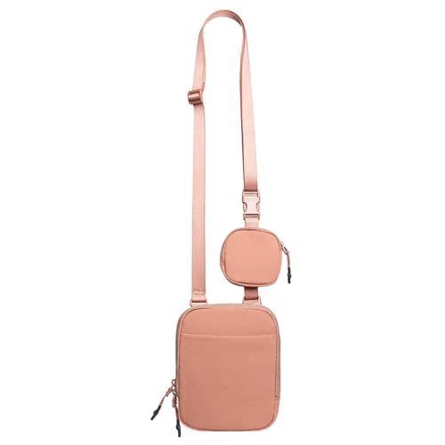 Kleine Umhängetasche, Handytasche, lässige Bauchtasche für Damen und Herren, mit abnehmbarer kleiner Tasche, Handy, Taille, Geldbörse, Umhängetasche, modisch für Reisen, Einheitsgröße, modisch von SUMGOGO