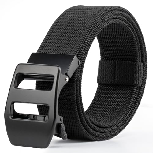 SUMGOYS Gürtel Herren Ohne Löcher, Verstellbar Nylon Stoff Gürtel Der Outdoor Business Arbeitsgürtel Passt überall Hin von SUMGOYS
