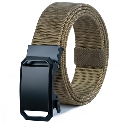 SUMGOYS Gürtel Herren Ohne Löcher, Verstellbar Nylon Stoff Gürtel Der Outdoor Business Arbeitsgürtel Passt überall Hin von SUMGOYS