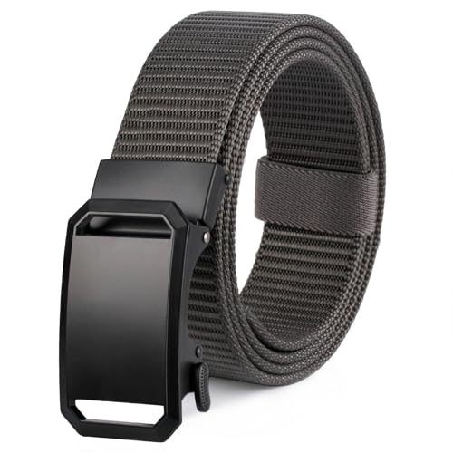 SUMGOYS Gürtel Herren Ohne Löcher, Verstellbar Nylon Stoff Gürtel Der Outdoor Business Arbeitsgürtel Passt überall Hin von SUMGOYS