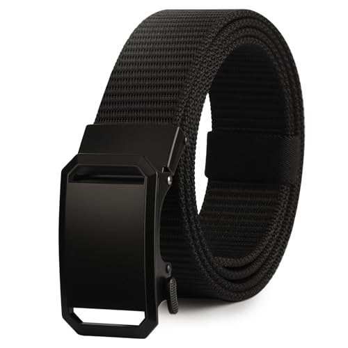 SUMGOYS Gürtel Herren Ohne Löcher, Verstellbar Nylon Stoff Gürtel Der Outdoor Business Arbeitsgürtel Passt überall Hin von SUMGOYS