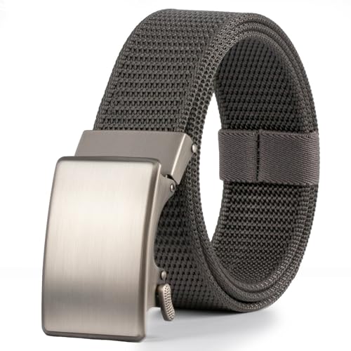 SUMGOYS Gürtel Herren Ohne Löcher, Verstellbar Nylon Stoff Gürtel Der Outdoor Business Arbeitsgürtel Passt überall Hin von SUMGOYS