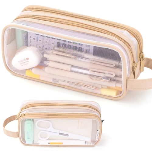 SUMKTO Neue transparente große Mesh-Bleistift hülle Doppels chicht Bleistift Tasche tragbar tragbare Multifunktion ale Kosmetik Tasche Schreibwaren Aufbewahrung Studenten büro Essentials SUMKTO Neue transparente große Mesh-Bleistift hülle Doppels chicht Bleistift Tasche tragbar tragbare Multifunktion ale Kosmetik Tasche Schreibwaren Aufbewahrung Studenten büro Essentials von SUMKTO
