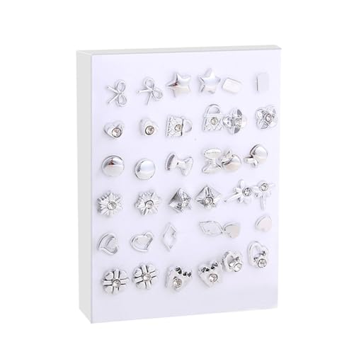 18 Pieces Gold Silber Studs Ohrringe Set Trendy Gold Silber Perlen Ohrringe Schmücken Set Für Alle Anlässe Modeaccessoires von SUMMITDRAGON