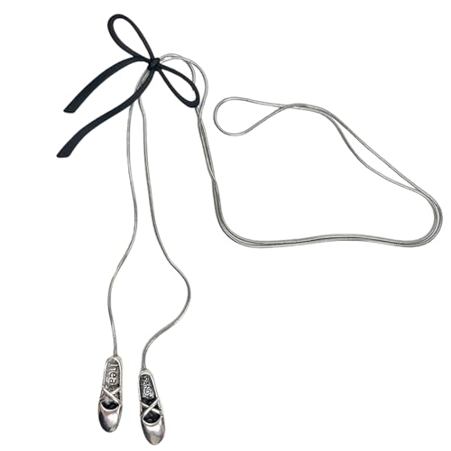 Ballettschuh Slipper Charm Halskette Verstellbares Pull Ketten Schmetterling Bögen Choker Stylish Schmuck Handgefertigt Tanzzubehör Ballett Enthusiast Geschenk von SUMMITDRAGON