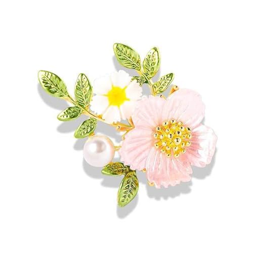 Blumenbrosche Mit Kristallperlen Verzierung Sprudelkristallblumenförmige Stecknadel Trendy Women Accessoires Schmucklegierung Blumenbrosche Brosche von SUMMITDRAGON