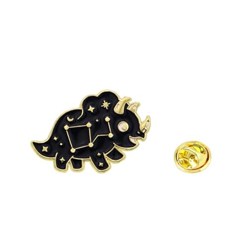Cartoon Tierkonstellationen Lampennadel Schwarzer Dinosaurier Badge Rucksack Kleidungsverzierung Für Freizeit Und Party Tragen Süße Brosche Pin von SUMMITDRAGON
