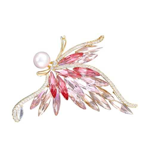 Delicate Crystal Butterfly Brosche Legierung Textur Modezubehör Perfekt Für Abendkleider Und Lässige Outfits Kristall Schmetterling Brosche von SUMMITDRAGON